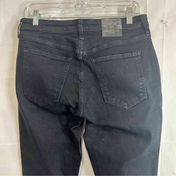 Banana Republic Womens Curvy Vintage Stretch Black Skinny Jean 30/10 - Picture 3 of 6